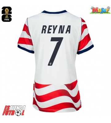 Estados Unidos Giovanni Reyna #7 Primera Equipación Mujer Mundial 2026 Manga Corta